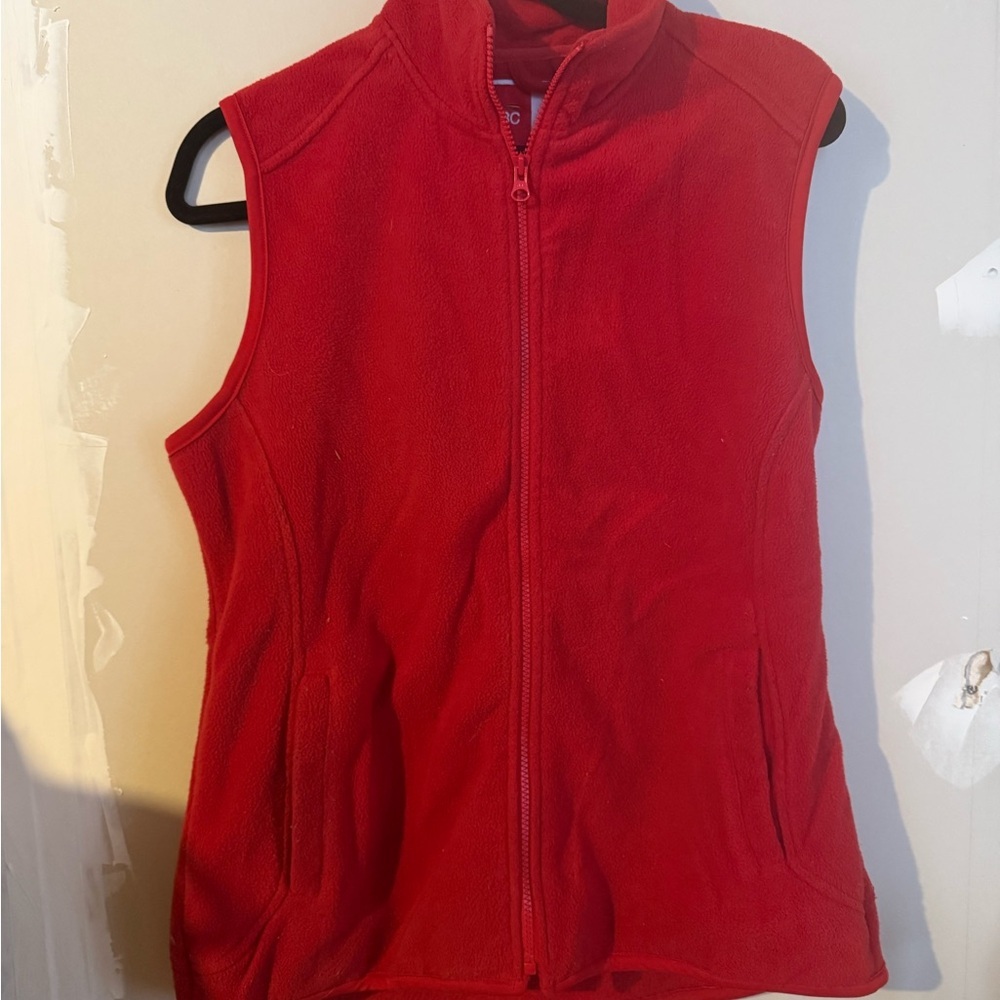 HBC Team Canada Olympic Red Fleece Full Zip Vest Women's Large - Picture 3 of 7